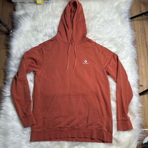 Converse Star Chevron Embroidered Hoodie in Brown